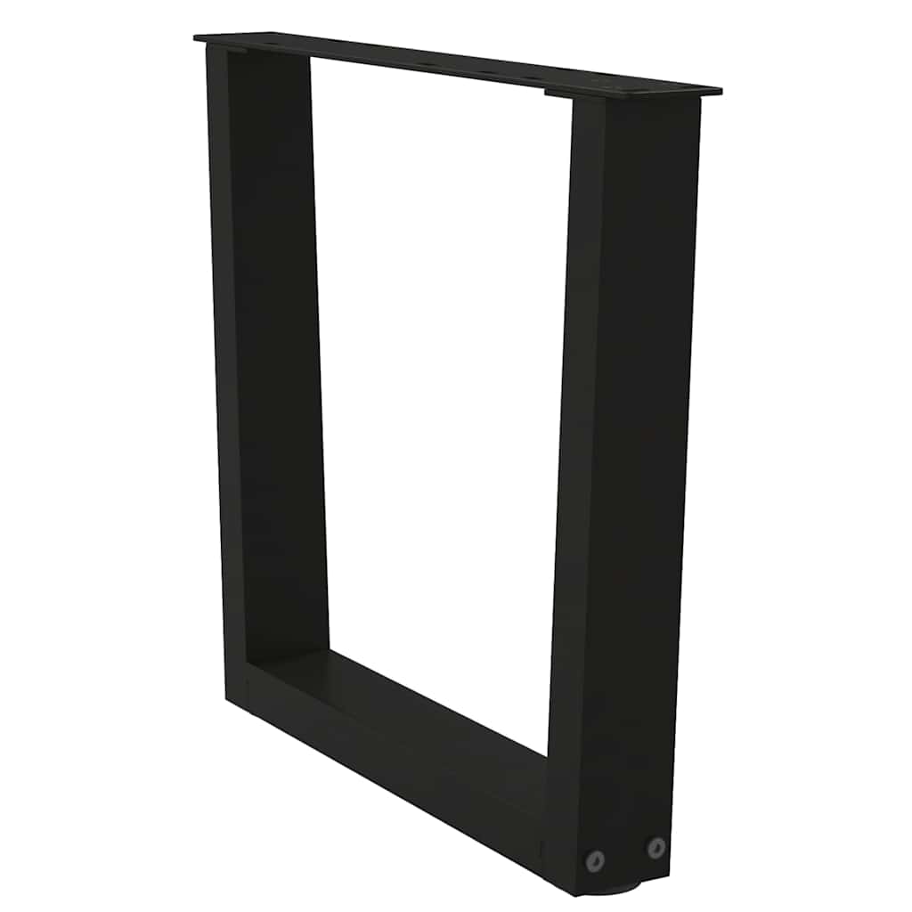 vidaXL Coffee Table Legs V-Shape 2 pcs Black 60x(42-43.3) cm Steel