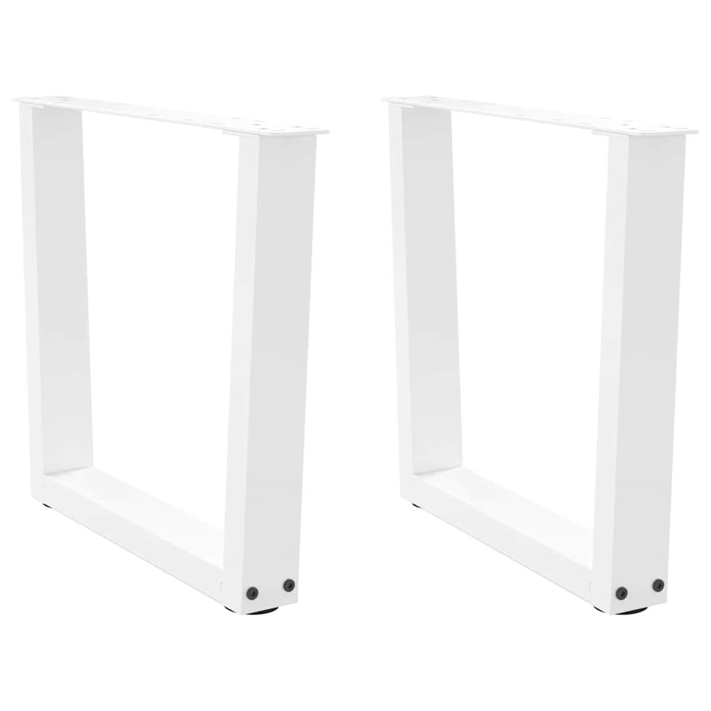 vidaXL Coffee Table Legs V-Shape 2 pcs White 60x(42-43.3) cm Steel