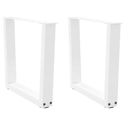 vidaXL Coffee Table Legs V-Shape 2 pcs White 60x(42-43.3) cm Steel