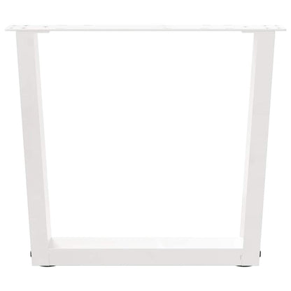 vidaXL Coffee Table Legs V-Shape 2 pcs White 60x(42-43.3) cm Steel