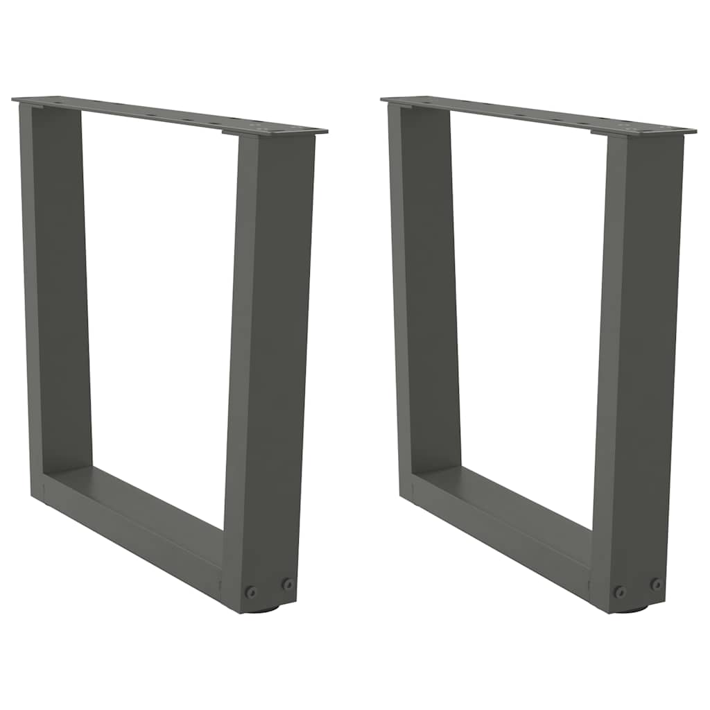 vidaXL Coffee Table Legs V-Shape 2 pcs Anthracite 60x(42-43.3) cm Steel