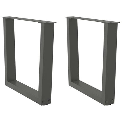 vidaXL Coffee Table Legs V-Shape 2 pcs Anthracite 60x(42-43.3) cm Steel