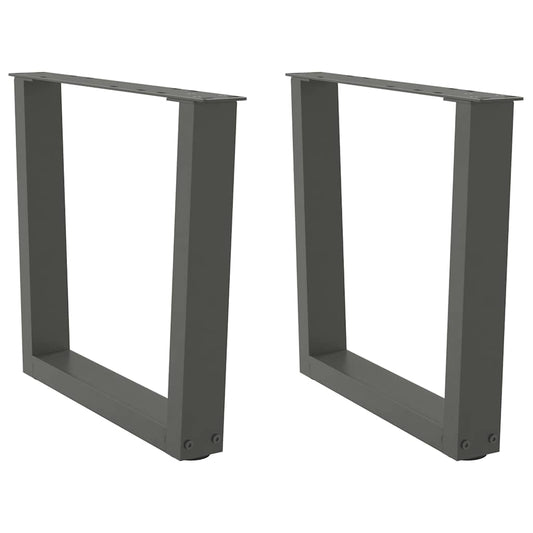 vidaXL Coffee Table Legs V-Shape 2 pcs Anthracite 60x(42-43.3) cm Steel