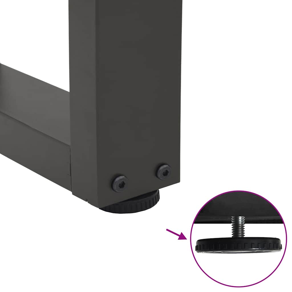 vidaXL Coffee Table Legs V-Shape 2 pcs Anthracite 60x(42-43.3) cm Steel