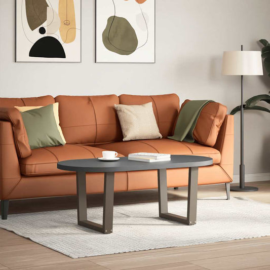 vidaXL Coffee Table Legs V-Shape 2 pcs Natural Steel 60x(42-43.3) cm Steel