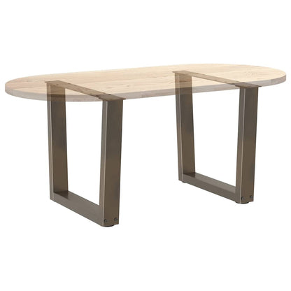 vidaXL Coffee Table Legs V-Shape 2 pcs Natural Steel 60x(42-43.3) cm Steel