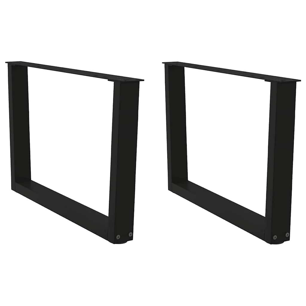 vidaXL Coffee Table Legs V-Shape 2 pcs Black 70x(42-43.3) cm Steel