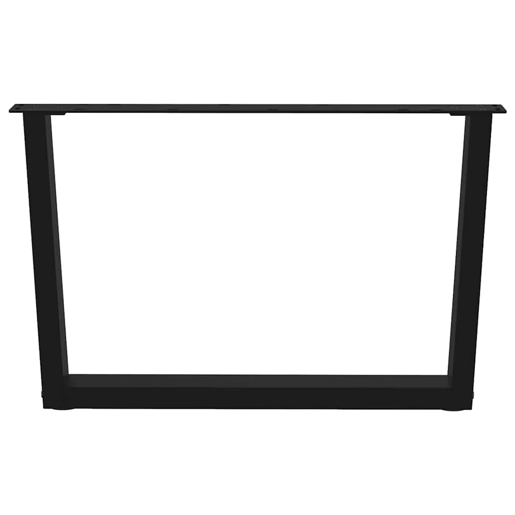 vidaXL Coffee Table Legs V-Shape 2 pcs Black 70x(42-43.3) cm Steel