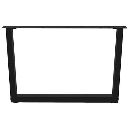 vidaXL Coffee Table Legs V-Shape 2 pcs Black 70x(42-43.3) cm Steel