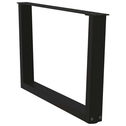vidaXL Coffee Table Legs V-Shape 2 pcs Black 70x(42-43.3) cm Steel