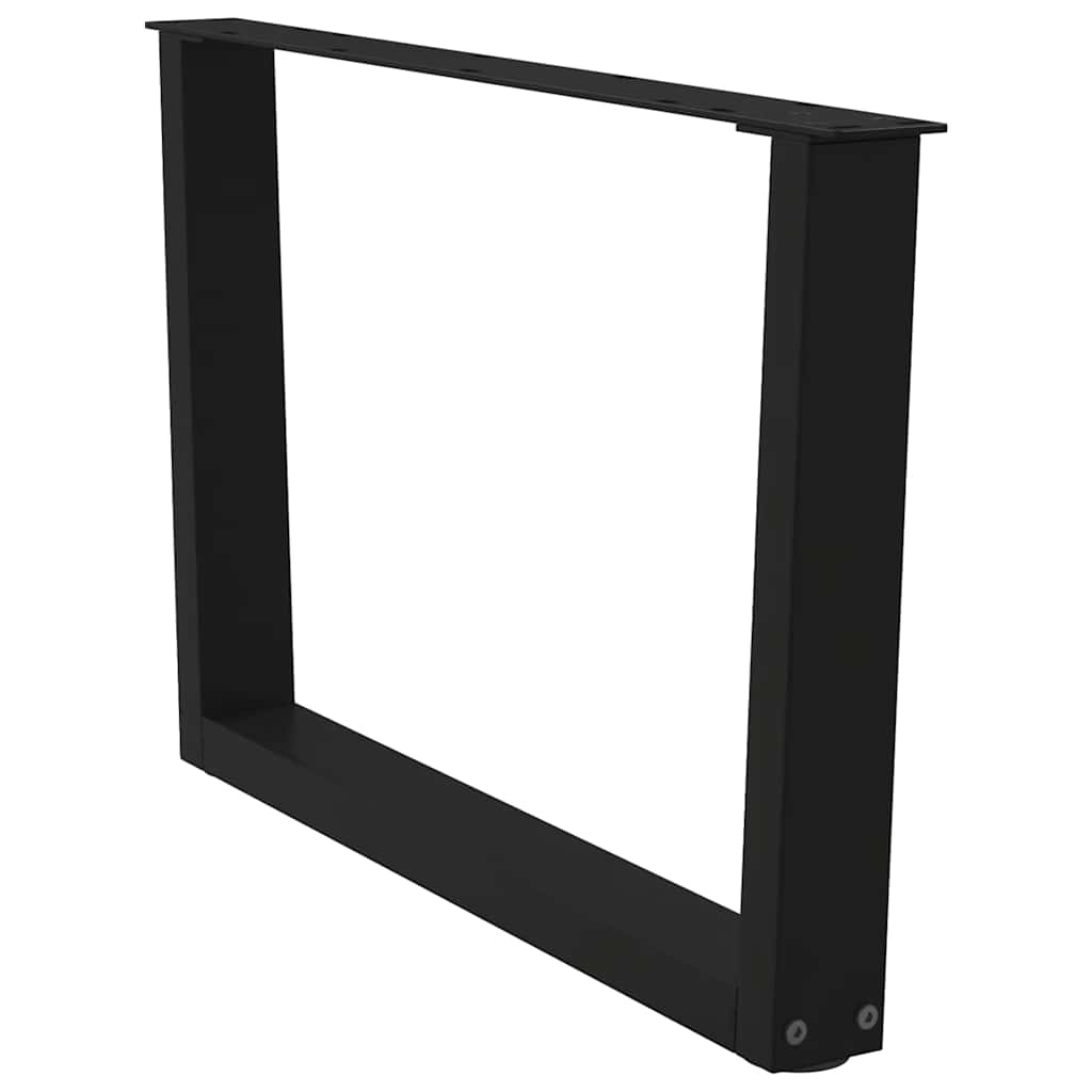vidaXL Coffee Table Legs V-Shape 2 pcs Black 70x(42-43.3) cm Steel