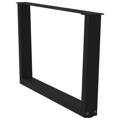vidaXL Coffee Table Legs V-Shape 2 pcs Black 70x(42-43,3) cm Steel