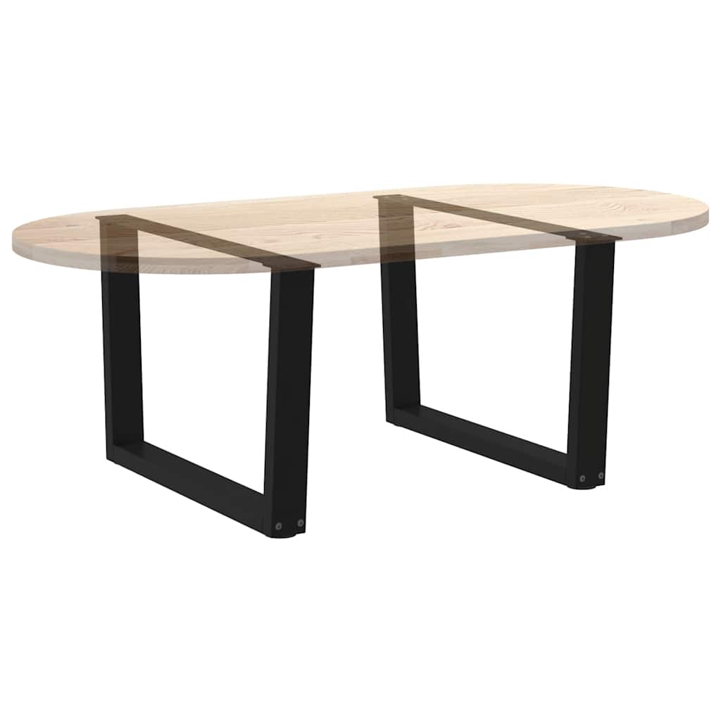 vidaXL Coffee Table Legs V-Shape 2 pcs Black 70x(42-43,3) cm Steel