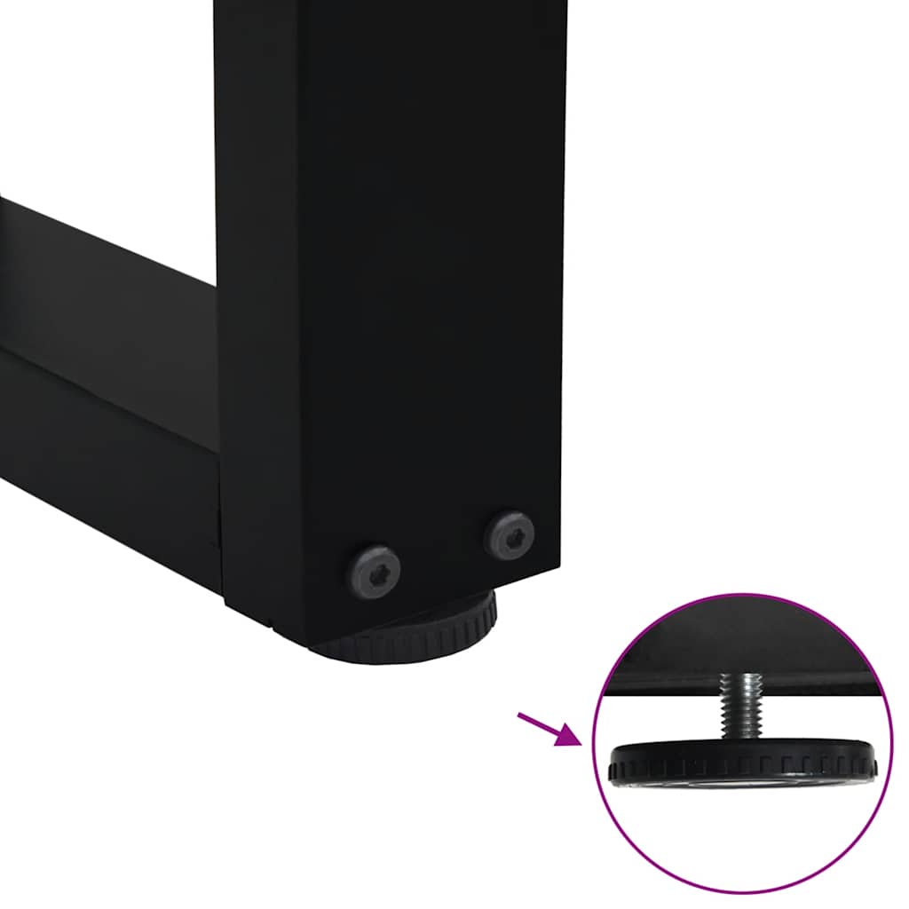 vidaXL Coffee Table Legs V-Shape 2 pcs Black 70x(42-43.3) cm Steel