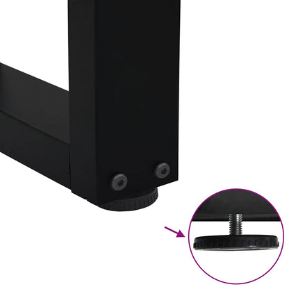 vidaXL Coffee Table Legs V-Shape 2 pcs Black 70x(42-43.3) cm Steel