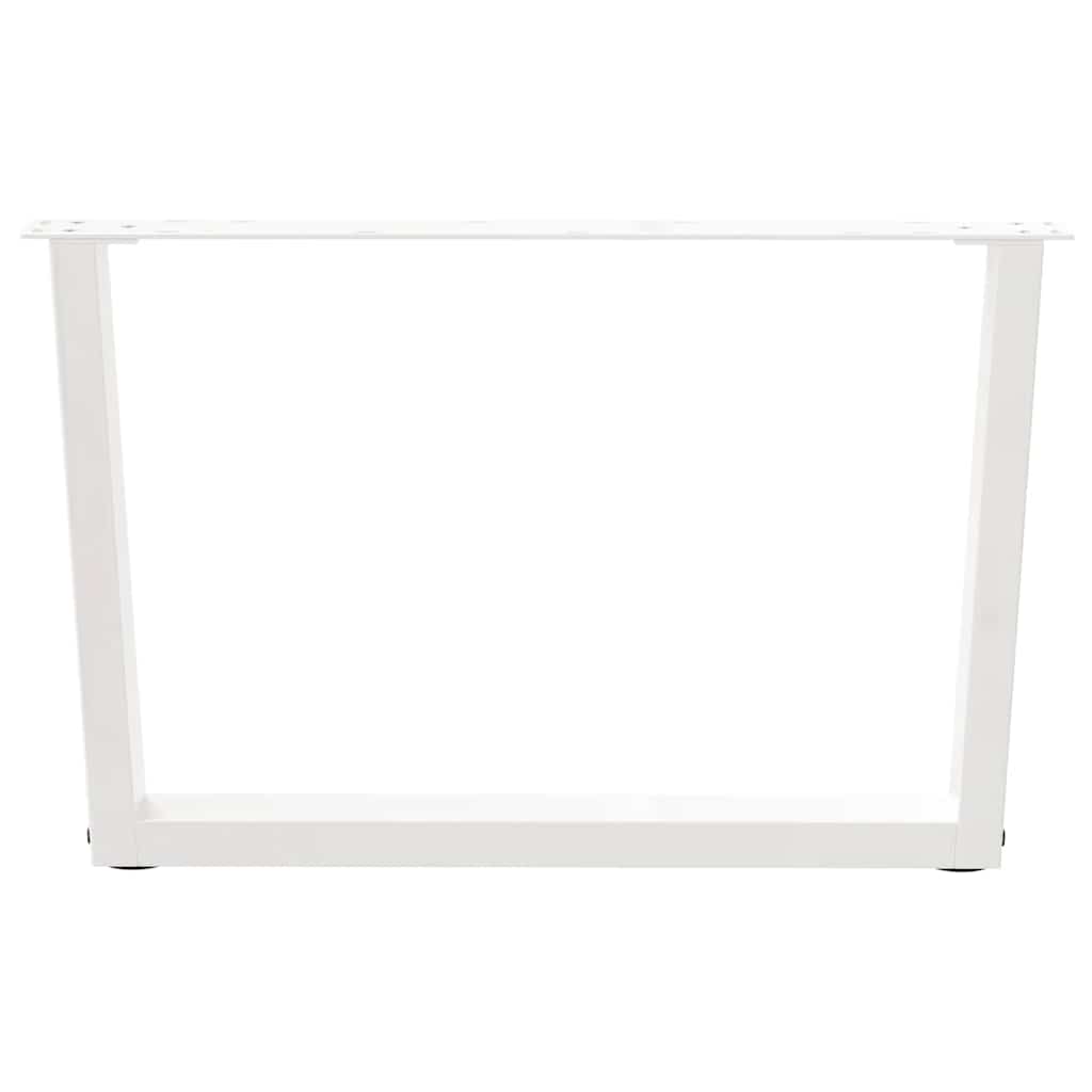 vidaXL Coffee Table Legs V-Shape 2 pcs White 70x(42-43.3) cm Steel