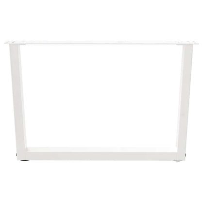vidaXL Coffee Table Legs V-Shape 2 pcs White 70x(42-43.3) cm Steel