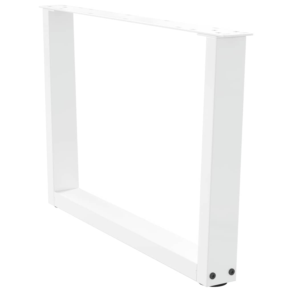 vidaXL Coffee Table Legs V-Shape 2 pcs White 70x(42-43.3) cm Steel