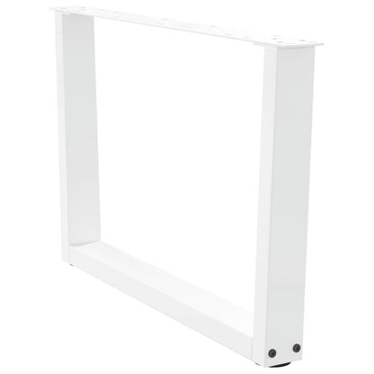 vidaXL Coffee Table Legs V-Shape 2 pcs White 70x(42-43.3) cm Steel