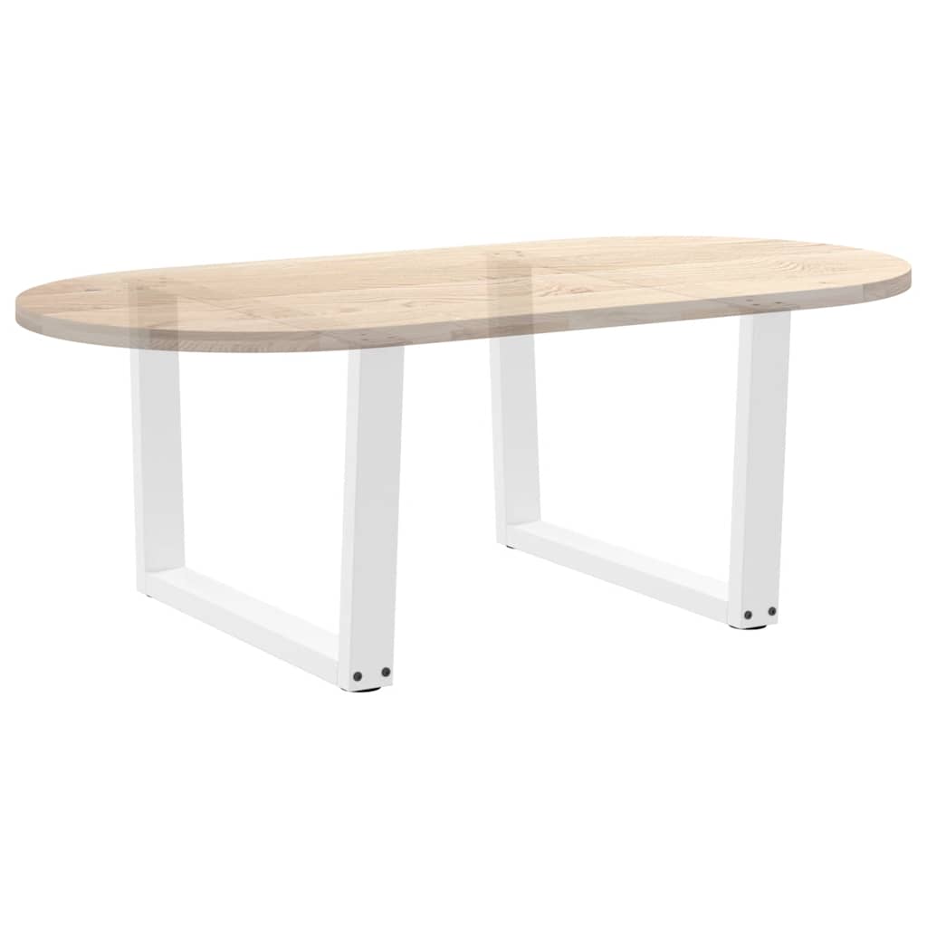 vidaXL Coffee Table Legs V-Shape 2 pcs White 70x(42-43.3) cm Steel