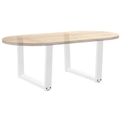 vidaXL Coffee Table Legs V-Shape 2 pcs White 70x(42-43.3) cm Steel