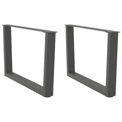 vidaXL Coffee Table Legs V-Shape 2 pcs Anthracite 70x(42-43.3) cm Steel
