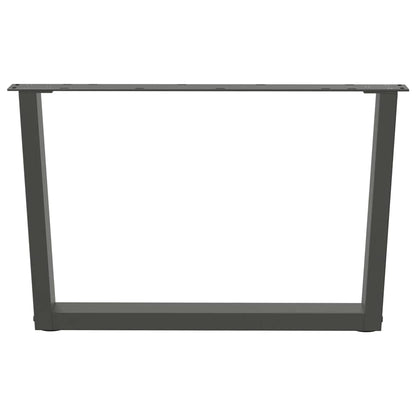 vidaXL Coffee Table Legs V-Shape 2 pcs Anthracite 70x(42-43.3) cm Steel