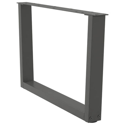 vidaXL Coffee Table Legs V-Shape 2 pcs Anthracite 70x(42-43.3) cm Steel