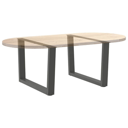 vidaXL Coffee Table Legs V-Shape 2 pcs Anthracite 70x(42-43.3) cm Steel