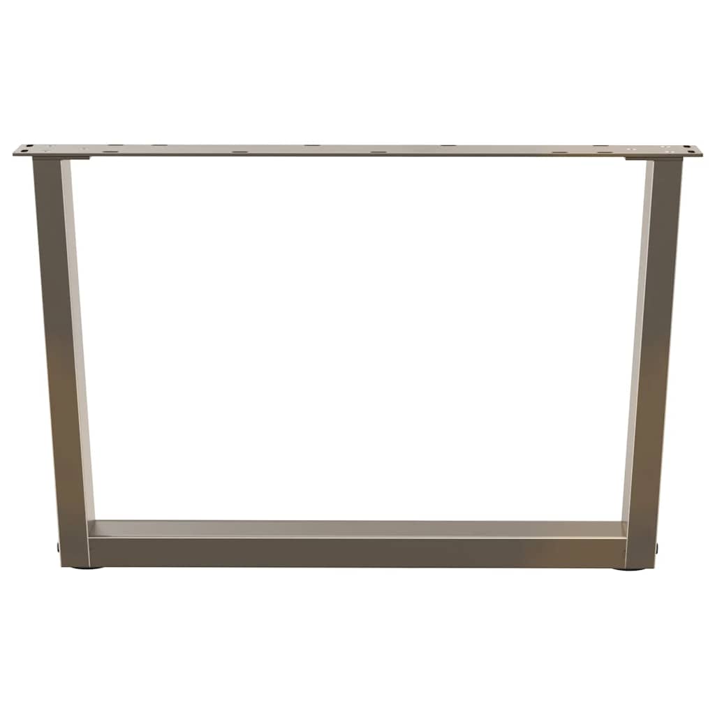 vidaXL Coffee Table Legs V-Shape 2 pcs Natural Steel 70x(42-43.3) cm Steel