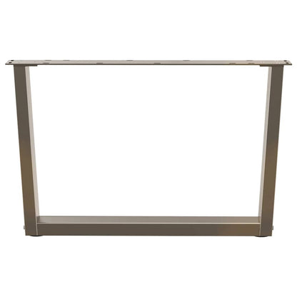 vidaXL Coffee Table Legs V-Shape 2 pcs Natural Steel 70x(42-43.3) cm Steel