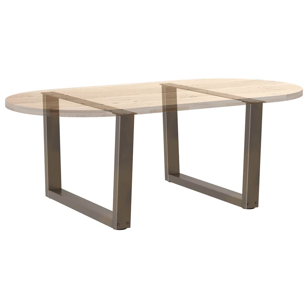 vidaXL Coffee Table Legs V-Shape 2 pcs Natural Steel 70x(42-43.3) cm Steel