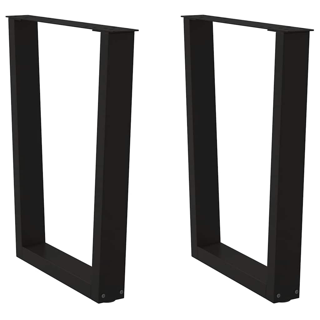 vidaXL Dining Table Leg | Black | Powder-coated steel | 60 cm wide