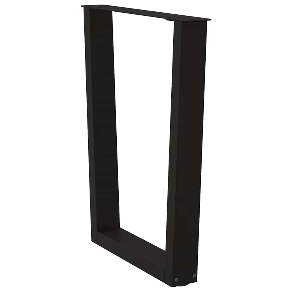 vidaXL Dining Table Leg | Black | Powder-coated steel | 60 cm wide