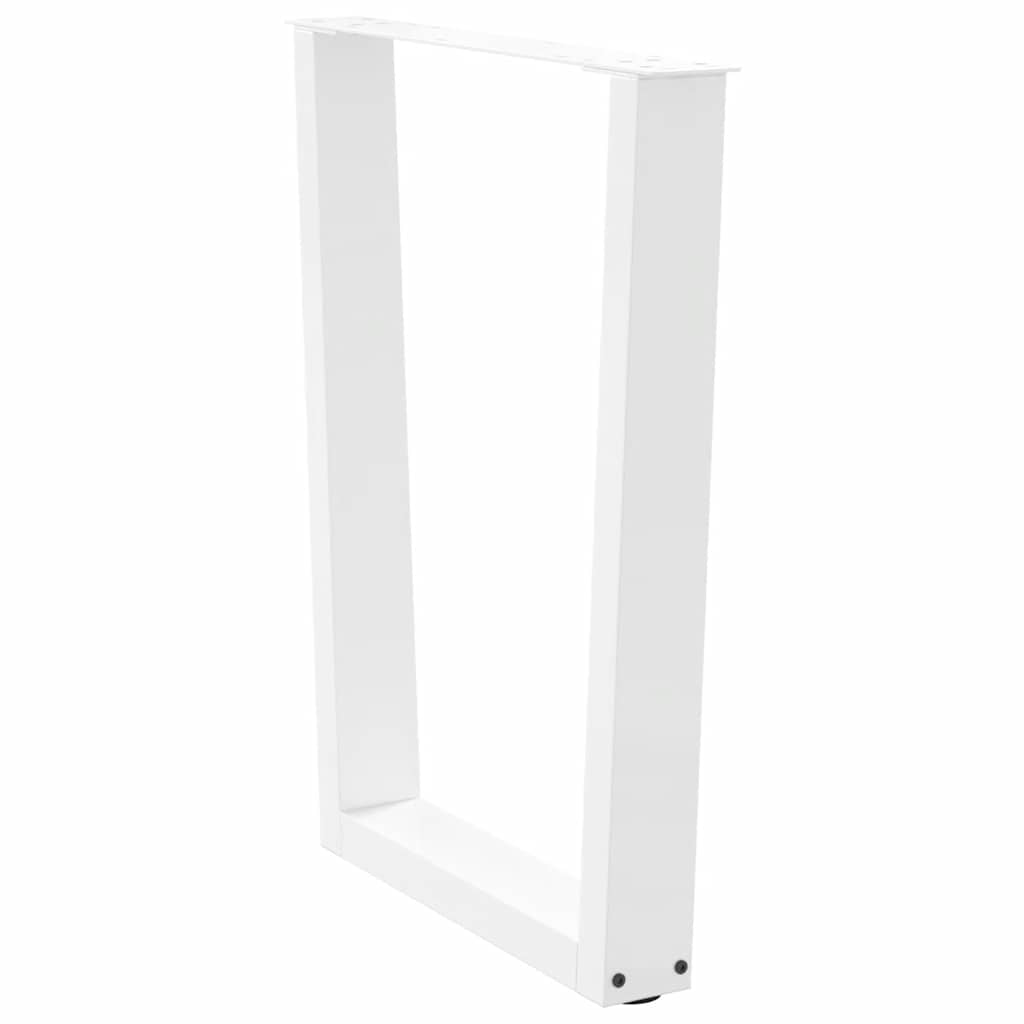 vidaXL Dining Table Legs V-Shape 2 pcs White 60x(72-73.3) cm Steel