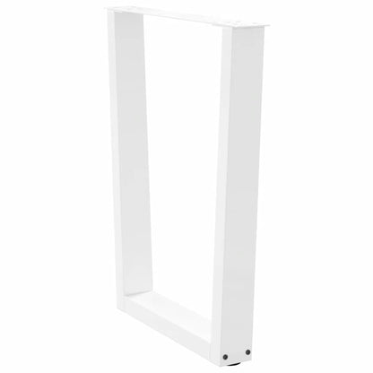 vidaXL Dining Table Legs V-Shape 2 pcs White 60x(72-73.3) cm Steel