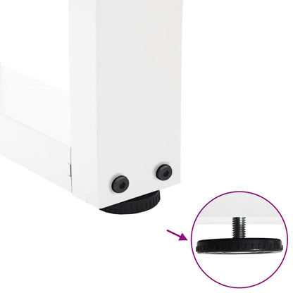 vidaXL Dining Table Legs V-Shape 2 pcs White 60x(72-73.3) cm Steel