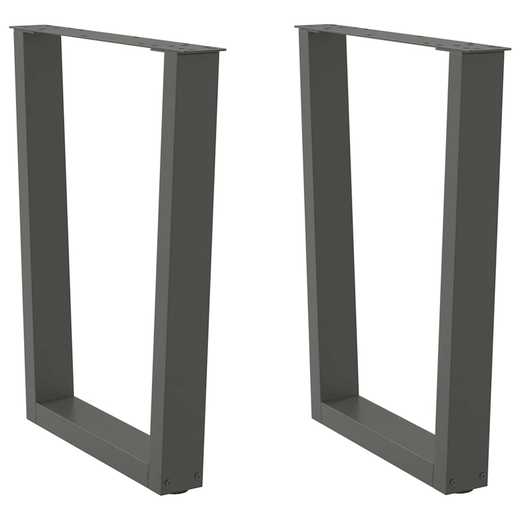 vidaXL Dining Table Legs V-Shape 2 pcs Anthracite 60x(72-73,3) cm Steel