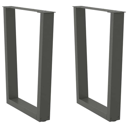 vidaXL Dining Table Legs V-Shape 2 pcs Anthracite 60x(72-73,3) cm Steel