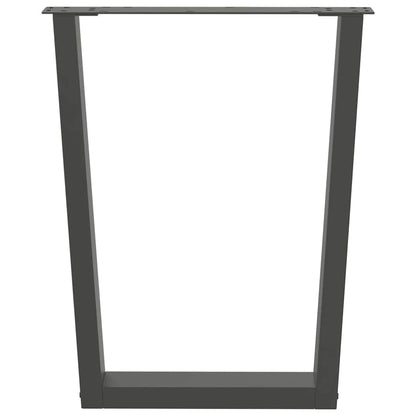 vidaXL Dining Table Legs V-Shape 2 pcs Anthracite 60x(72-73,3) cm Steel