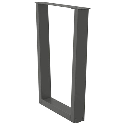 vidaXL Dining Table Legs V-Shape 2 pcs Anthracite 60x(72-73.3) cm Steel