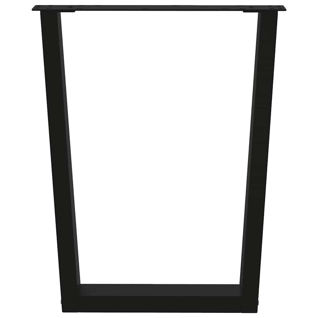 vidaXL Dining Table Legs V-Shape 2 pcs Black 70x(72-73,3) cm Steel