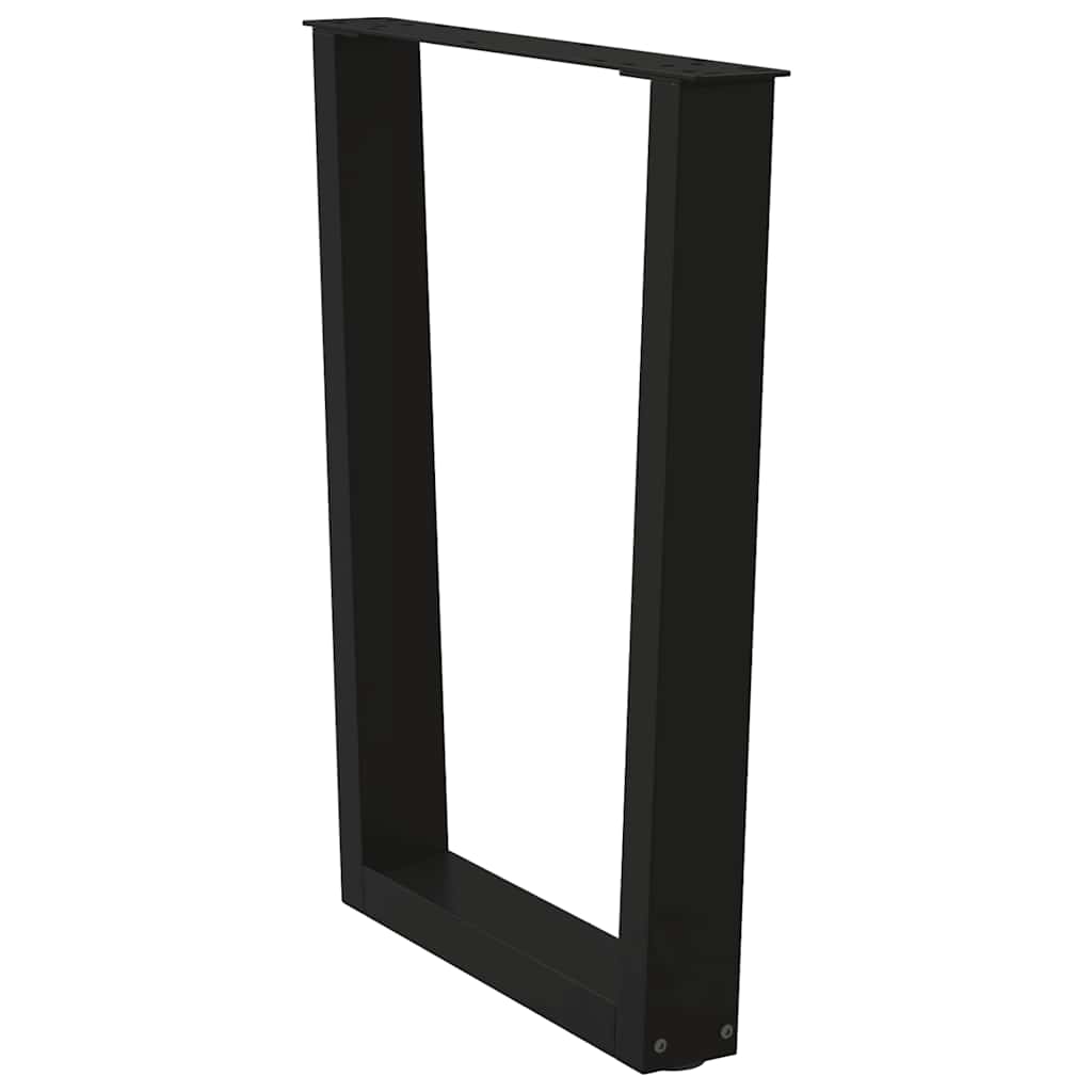 vidaXL Dining Table Leg | Black | Powder-coated steel | Medium