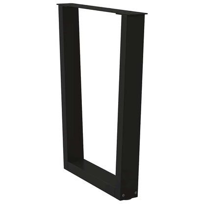 vidaXL Dining Table Leg | Black | Powder-coated steel | Medium