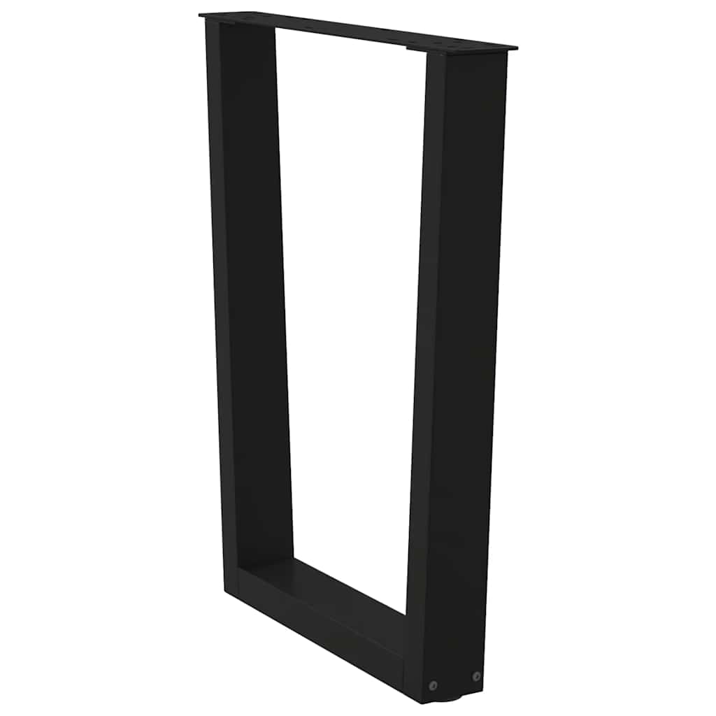 vidaXL Dining Table Legs V-Shape 2 pcs Black 70x(72-73,3) cm Steel