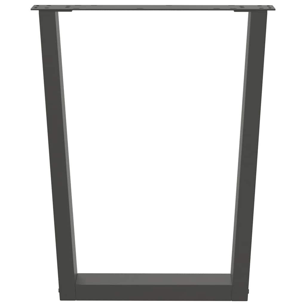 vidaXL Dining Table Legs V-Shape 2 pcs Anthracite 70x(72-73.3) cm Steel