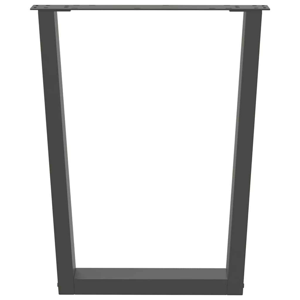 vidaXL Dining Table Legs V-Shape 2 pcs Anthracite 70x(72-73.3) cm Steel