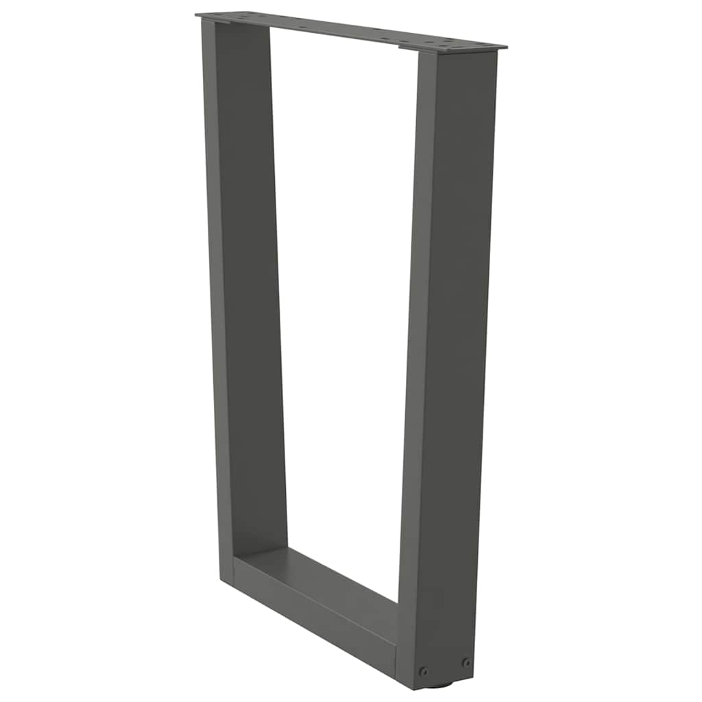 vidaXL Dining Table Legs V-Shape 2 pcs Anthracite 70x(72-73.3) cm Steel