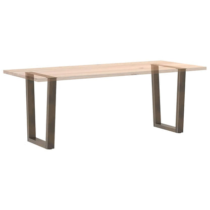 vidaXL Dining Table Legs V-Shape 2 pcs Natural Steel 70x(72-73.3) cm Steel