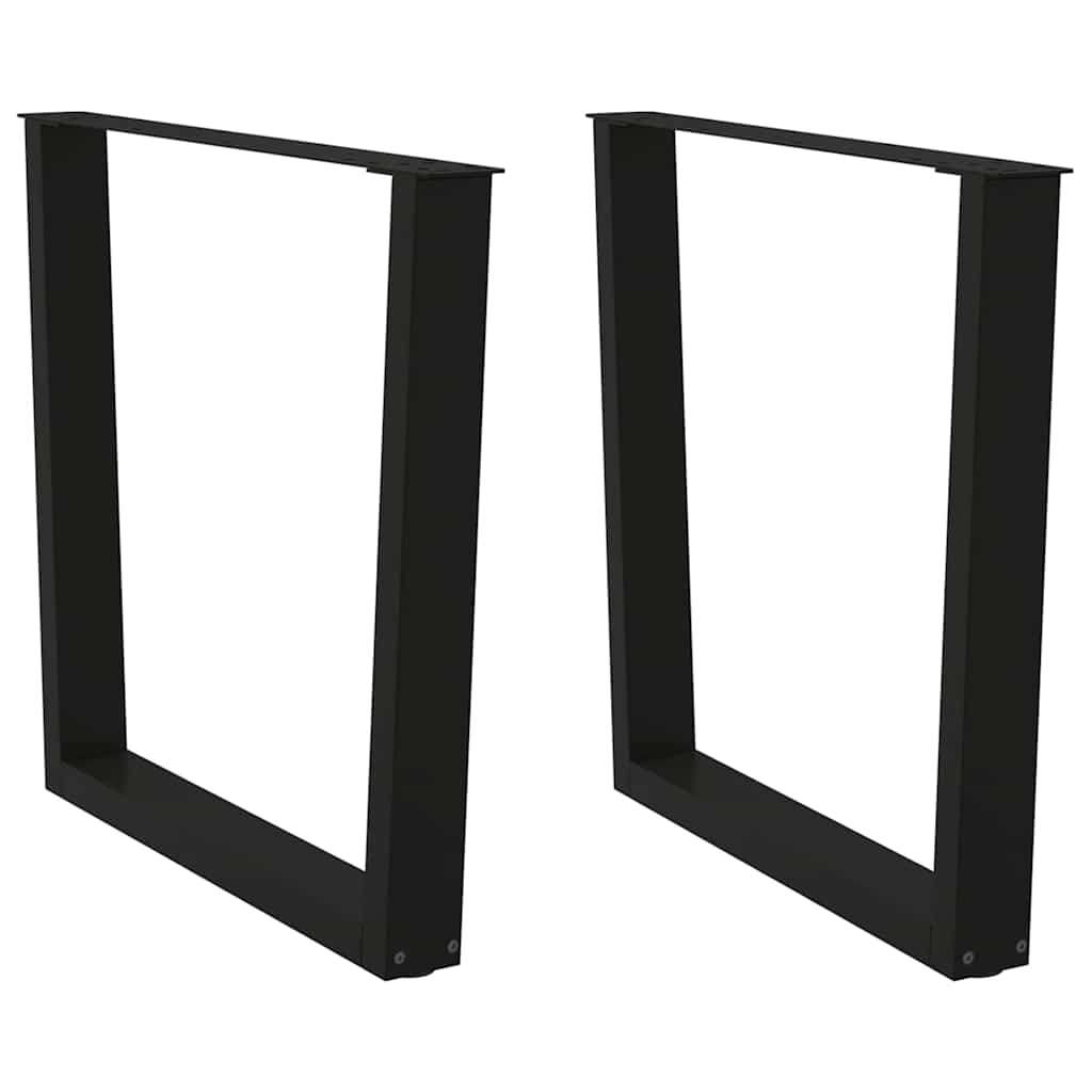 vidaXL Dining Table Leg | Black | Powder-coated steel | High Table Leg